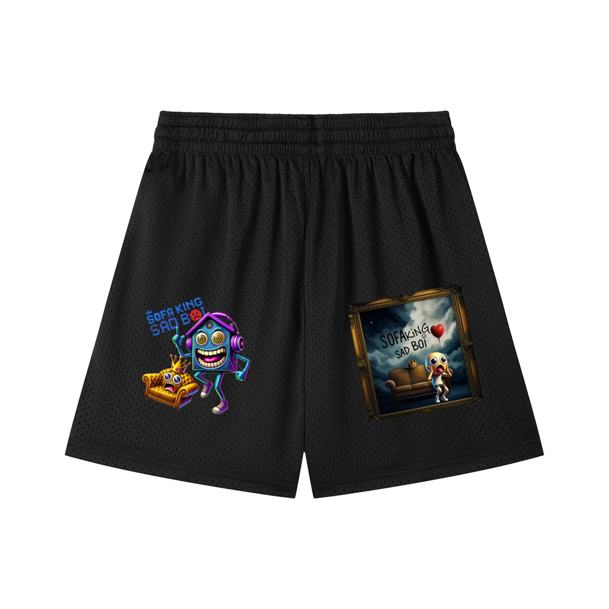 Mesh Drawstring Shorts