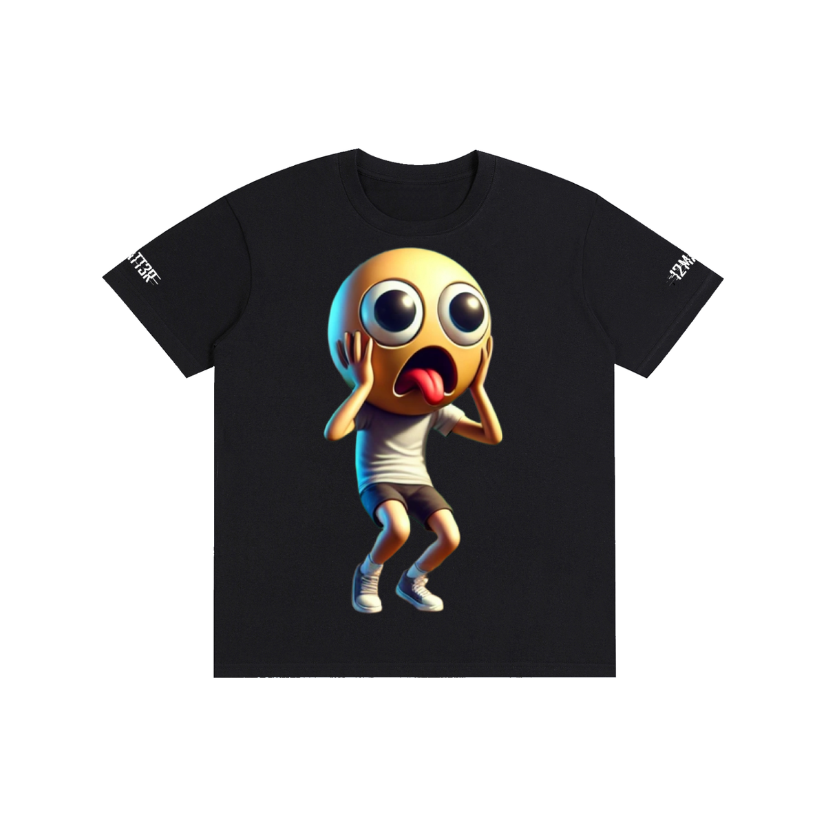 Shocked Emoji Cartoon Graphic Tee product image